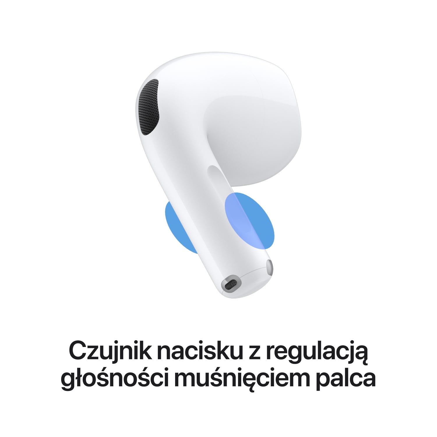 Apple AirPods 5 z bezprzewodowym etui ładującym - Białe - czujnik nacisku
