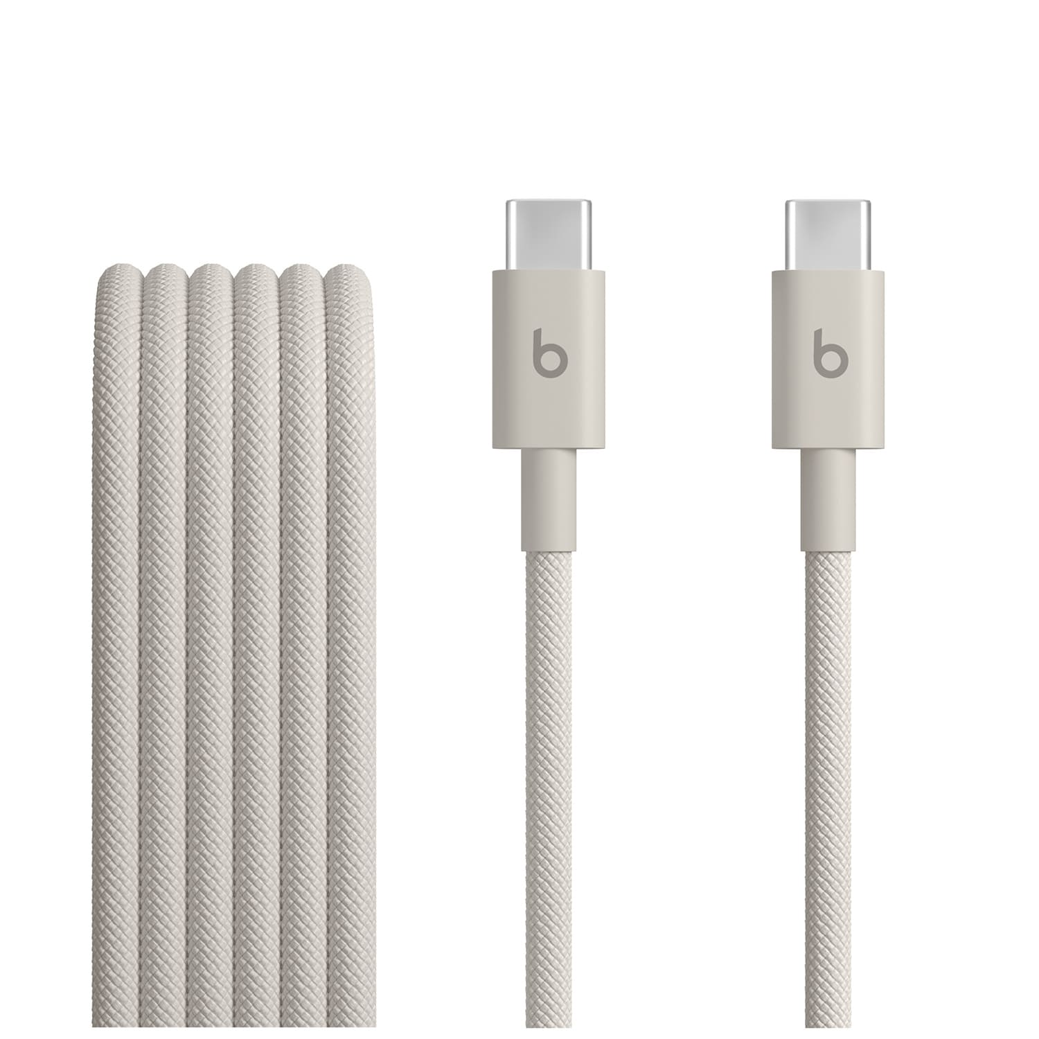 Apple Beats Pleciony przewód USB-C na USB-C (1,5m) - Błyskawiczny beż