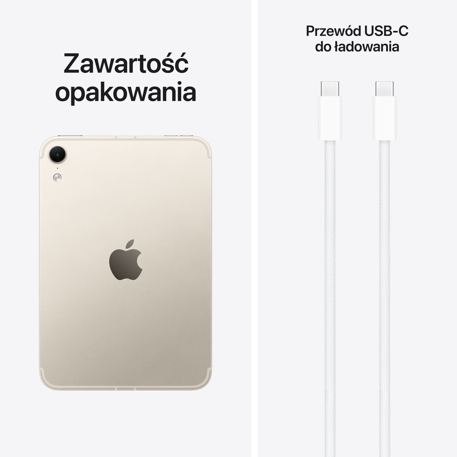 iPad mini A20 Pro - Zawartość opakowania
