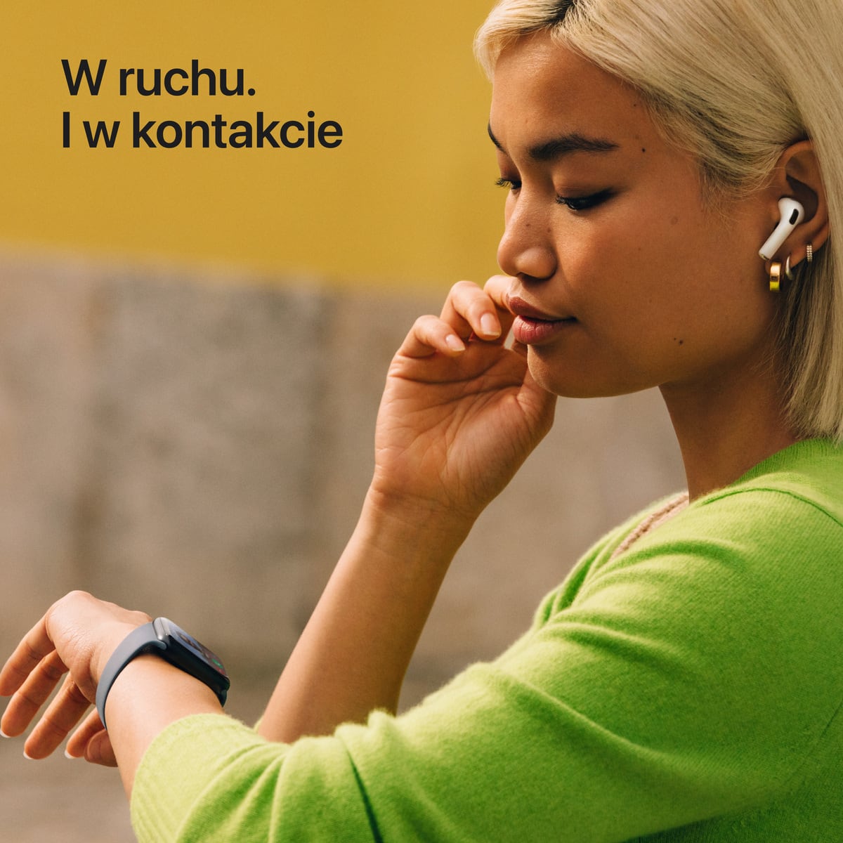 Apple Watch SE 3 GPS Koperta 44mm z Aluminium w kolorze Północy z Paskiem sportowym w kolorze Północy - M/L