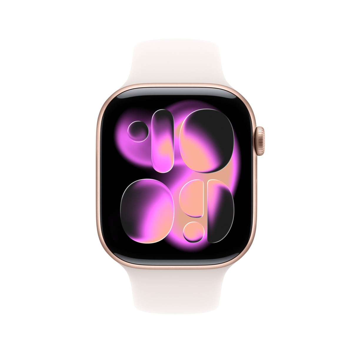 Apple Watch Series 11 GPS + Cellular Koperta 42mm z Aluminium w kolorze Różowego złota z Paskiem sportowym w kolorze Łagodnego różu - S/M - zestaw