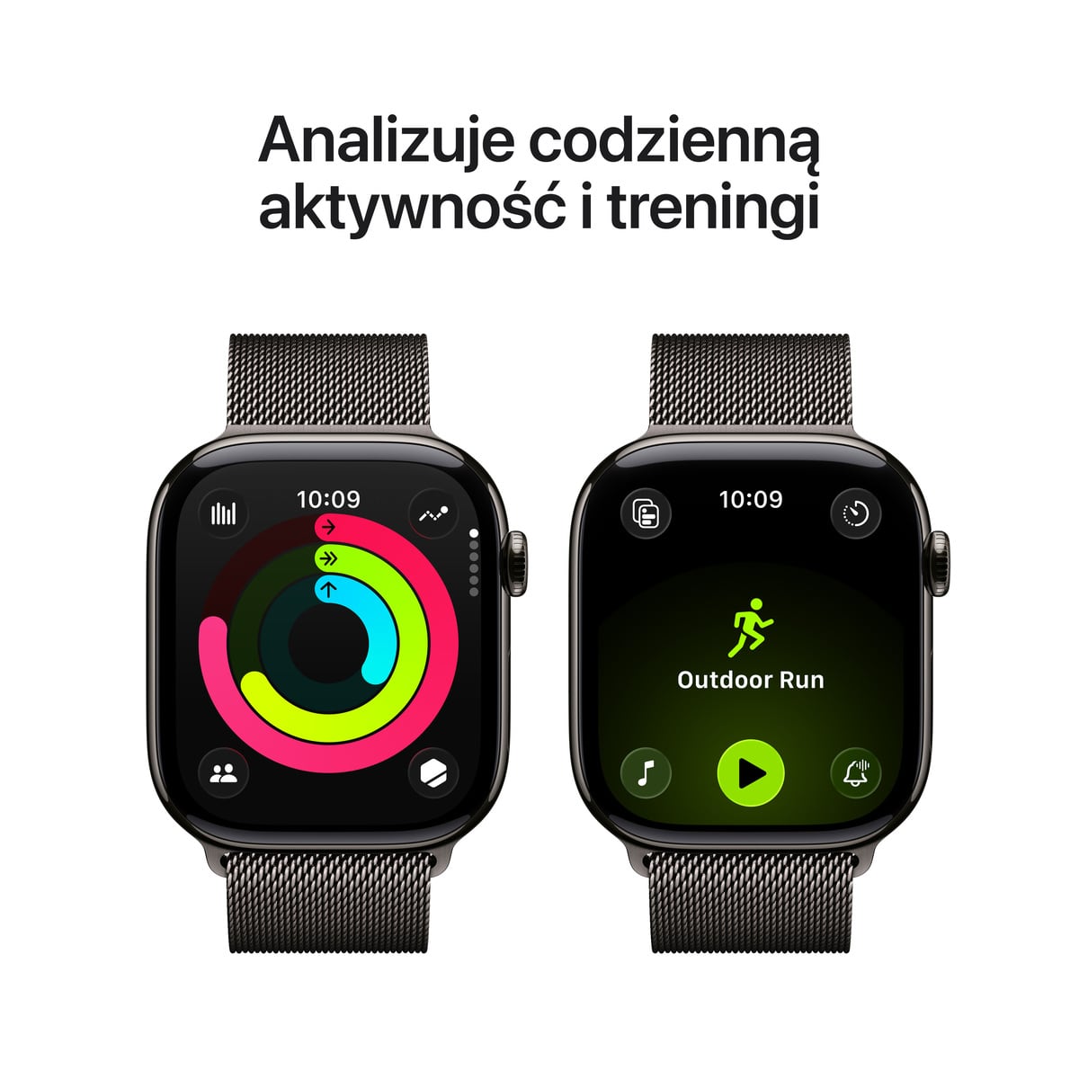Apple Watch Series 11 GPS + Cellular Koperta 42mm z Tytanu w kolorze Łupku z Bransoletą mediolańską w kolorze Łupku