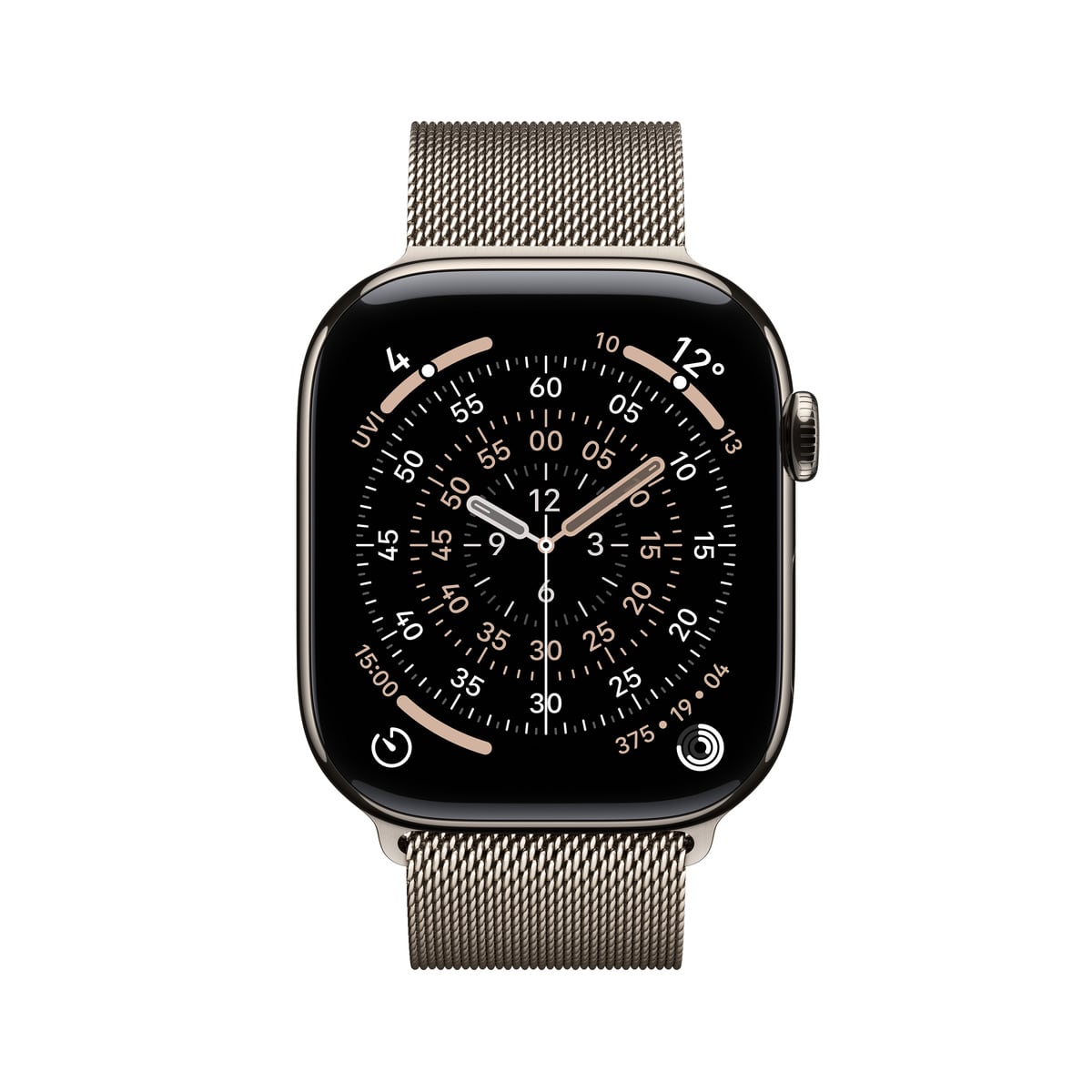 Apple Watch Series 11 GPS + Cellular Koperta 42mm z Tytanu w kolorze Naturalnym z Bransoletą mediolańską w kolorze Naturalnym - zestaw
