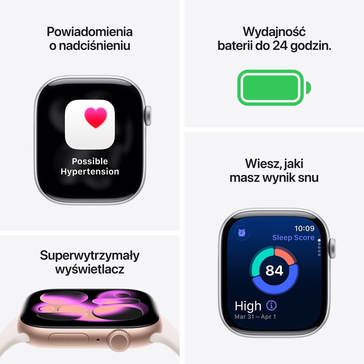 Apple Watch Series 11 GPS + Cellular Koperta 46mm z Tytanu w kolorze Złotym z Paskiem Sportowym w kolorze łagodnego różu - S/M - funkcje