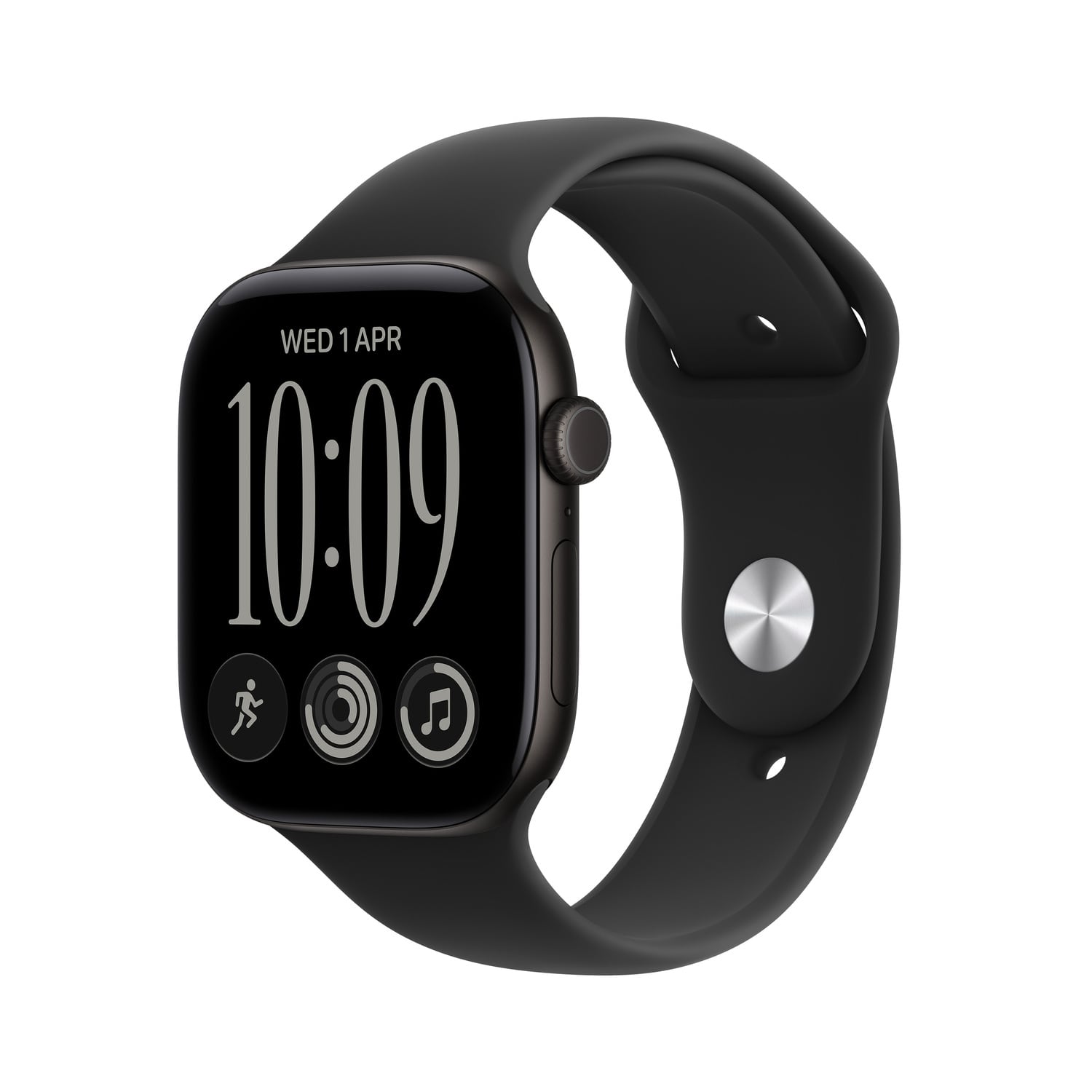 Apple Watch Series 12 GPS Koperta 42mm z Aluminium w kolorze Czarnym z Paskiem sportowym w kolorze Czarnym - M/L Apple Watch Series 12 GPS Koperta 42mm z Aluminium w kolorze Czarnym z Paskiem sportowym w kolorze Czarnym - M/L
