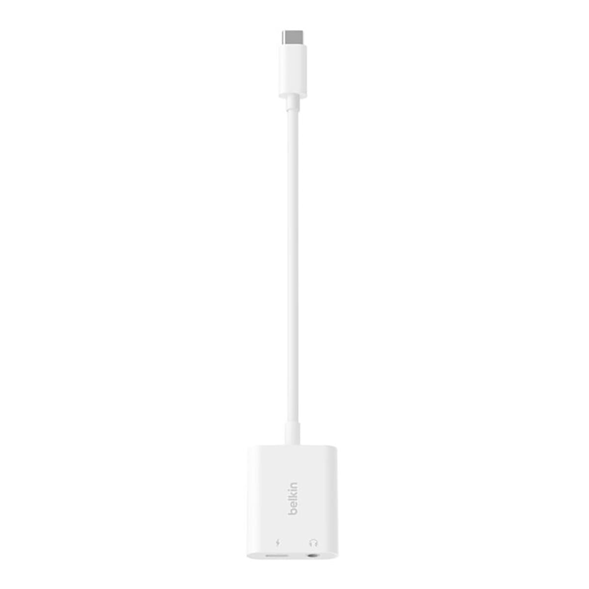 Belkin Adapter do wyjścia audio 3,5mm i ładowania USB-C do iPhona - Biały