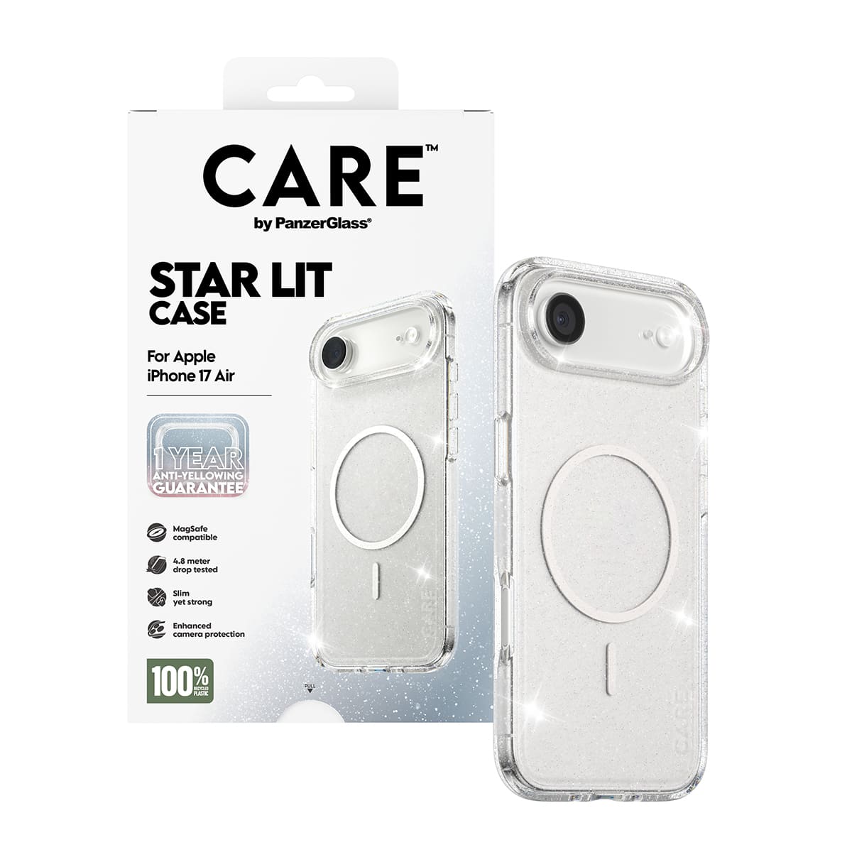 CARE by PanzerGlass Flagship Urban Explorer Etui do iPhone 17 Air z białym MagSafe - Star Lit - Zawartość opakowania