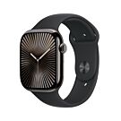 Apple Watch Series 10 GPS + Cellular Koperta 46mm z Tytanu w kolorze Łupku z Paskiem sportowym w kolorze Czarnym - S/M - FWYD3LWA