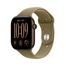 Apple Watch Series 12 GPS Koperta 42mm z Aluminium w kolorze Ciemnego brązu z Paskiem sportowym w kolorze Oliwki - S/M - MJEF4MP/A