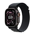 Apple Watch Ultra 3 GPS + Cellular Koperta 49mm z Tytanu w kolorze Czarnym z Opaską Alpine w kolorze Czarnym - M - MF0V4QP/A
