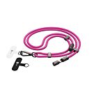 ERPOWER Snake Lanyard Smycz z kablem USB-C do USB-C 240W i blokerem danych 1,5m - Różowa - ERPWSL-PK