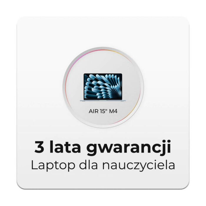 3 lata gwarancji na Laptop dla nauczyciela - MacBook Air 15 M4 - ACBNA15M4 - zdjęcie 1 z 1