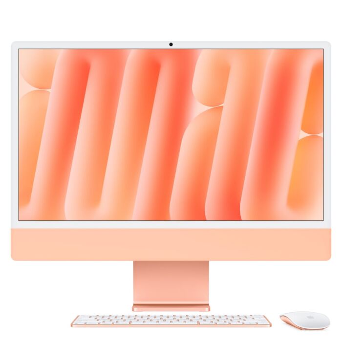 Apple iMac 24" 4,5K Retina M4 10-rdzeniowy CPU + 10-rdzeniowy GPU / 16GB / 256GB / Gigabit Ethernet / Pomarańczowy (Orange) - FWV83LL/A - zdjęcie 1 z 8