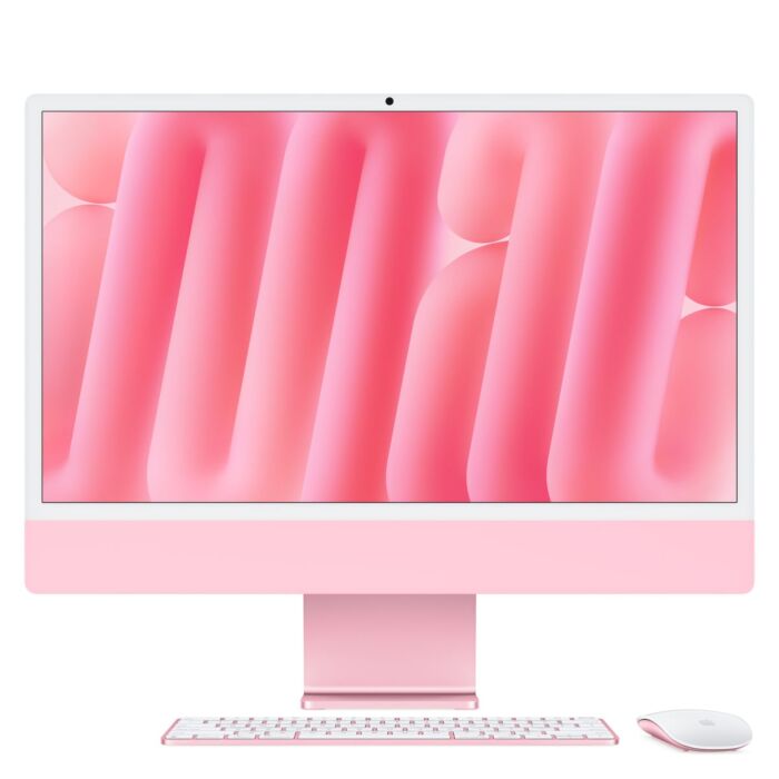 Apple iMac 24 4,5K Retina M4 10-rdzeniowy CPU + 10-rdzeniowy GPU / 16GB / 256GB / Gigabit Ethernet / Różowy (Pink) - FWV43LL/A - zdjęcie 1 z 8