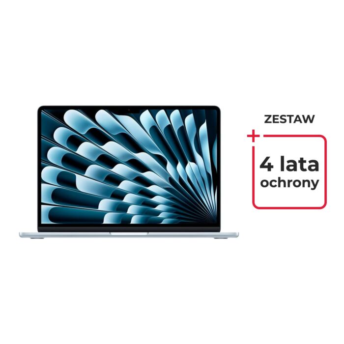Apple MacBook Air 13 M4 10-core CPU + 8-core GPU / 16GB RAM / 256GB SSD / Błękitny (Sky Blue) + Pakiet Serwisowy Platinum PRO 4 lata - MC6T4ZE/A/BF11 - zdjęcie 1 z 13