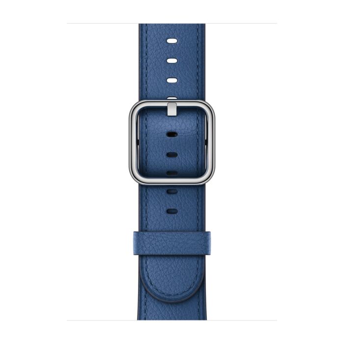 Apple Skórzany pasek z klamrą klasyczną w kolorze szafirowym do koperty 42mm / 44mm / 45mm / 46mm / 49mm - rozmiar M/L – Outlet - 923-01695/X458 - zdjęcie 1 z 6