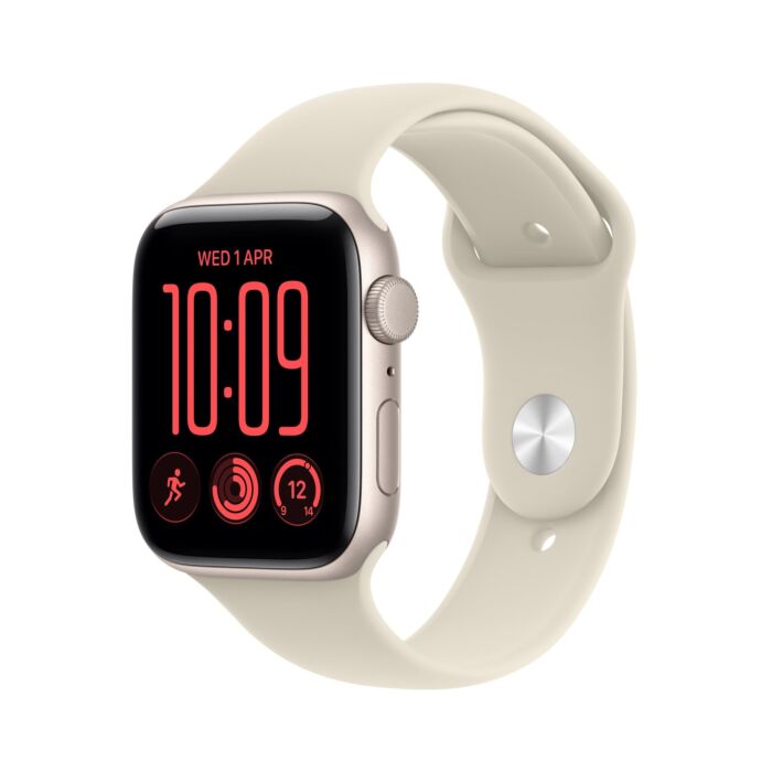 Apple Watch SE 3 GPS Koperta 40mm z Aluminium w kolorze Księżycowej poświaty z Paskiem sportowym w kolorze Piasku - M/L - MJKW4MP/A - zdjęcie 1 z 8