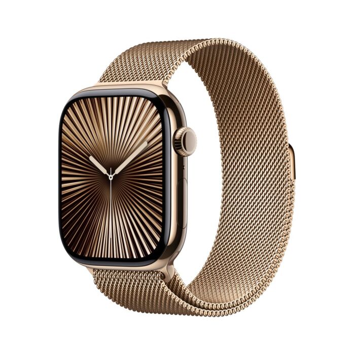 Apple Watch Series 10 GPS + Cellular Koperta 42mm z Tytanu w kolorze Złotym z Bransoletą mediolańską w kolorze Złotym - Outlet - MX083ET/A/W362 - zdjęcie 1 z 9