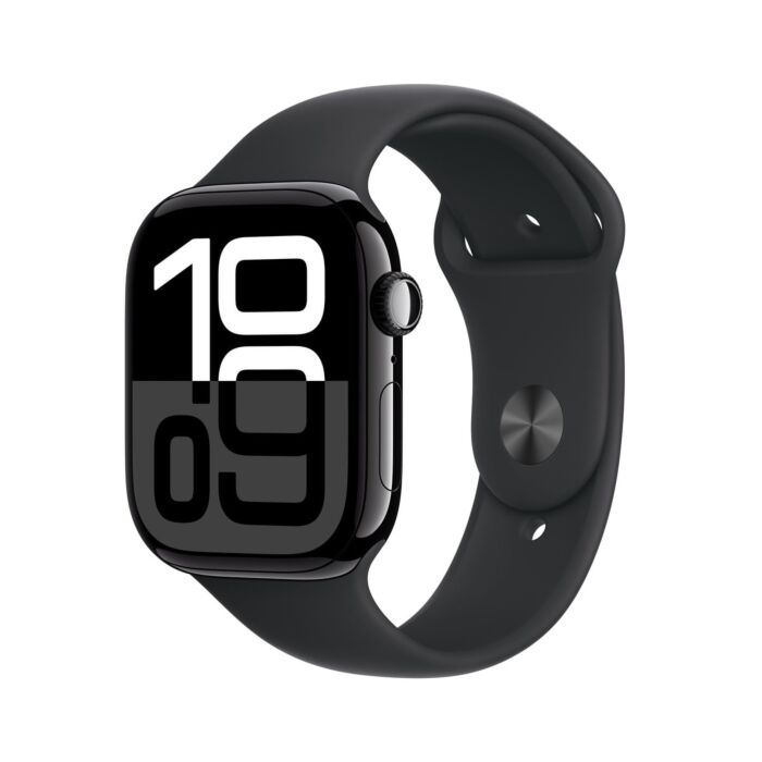 Apple Watch Series 10 GPS Koperta 42mm z Aluminium w kolorze Onyksu z Paskiem sportowym w kolorze Czarnym - M/L - MWWF3ET/A/W249 - zdjęcie 1 z 9