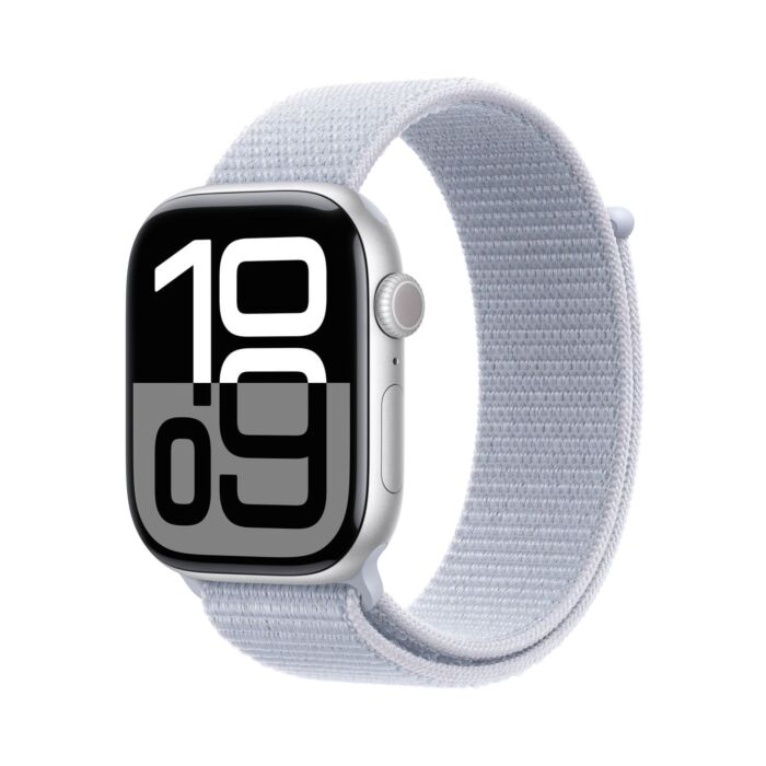 Apple Watch Series 10 GPS Koperta 46mm z Aluminium w kolorze Srebrnym z Opaską sportową w kolorze Błękitnego obłoku – Outlet - MWWN3ET/A/W377 - zdjęcie 1 z 9