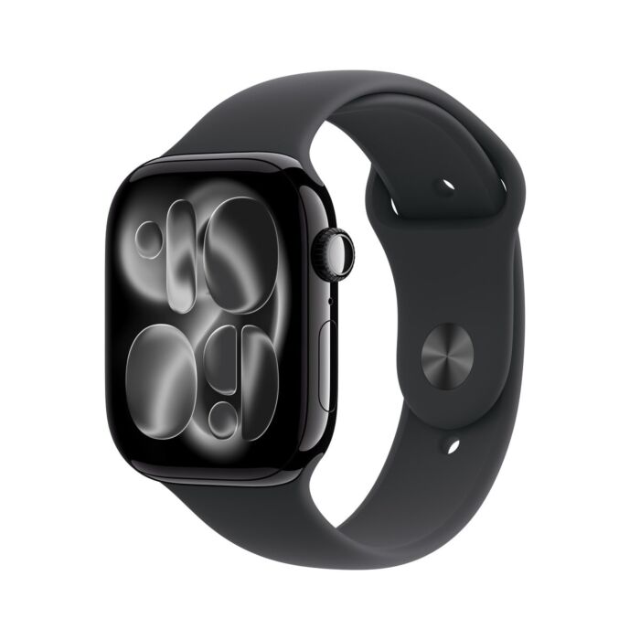 Apple Watch Series 11 GPS + Cellular Koperta 46mm z Aluminium w kolorze Onyksu z Paskiem sportowym w kolorze Czarnym - S/M - Outlet - MFC24MP/A/W413 - zdjęcie 1 z 8