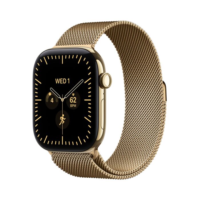 Apple Watch Series 12 GPS + Cellular Koperta 46mm z Tytanu w kolorze Żywego złota z Bransoletą mediolańską w kolorze Żywego złota - M/L - MJGV4MP/A - zdjęcie 1 z 8