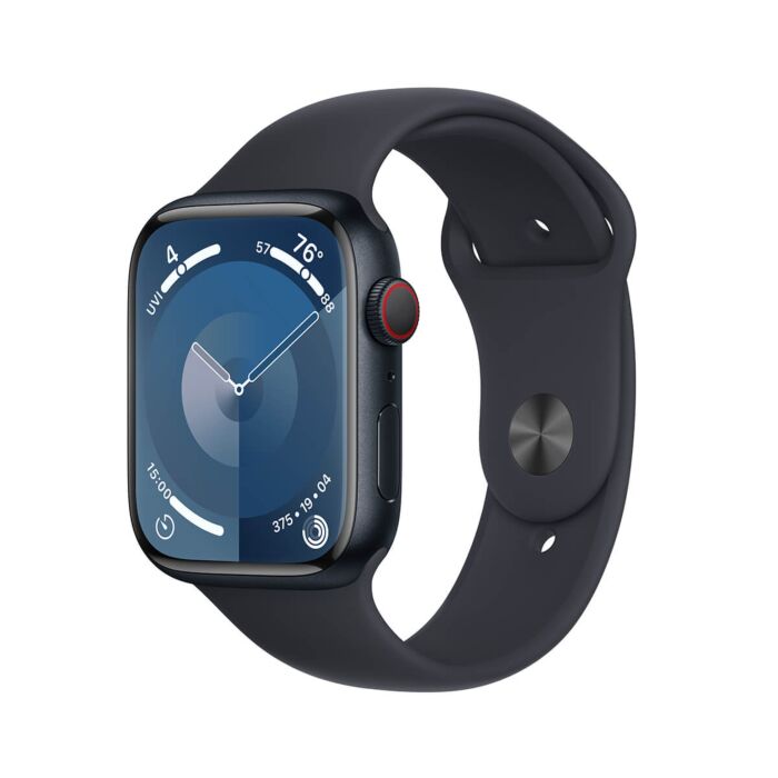 Apple Watch Series 9 GPS + Cellular Koperta 45mm z Aluminium w kolorze Północy z Paskiem sportowym w kolorze Północy - rozmiar S/M - Outlet - 3M597Z/A/W396 - zdjęcie 1 z 10