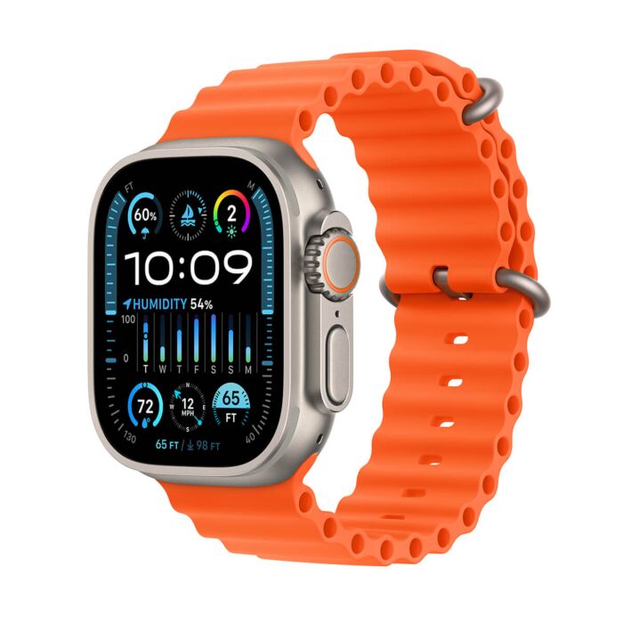 Apple Watch Ultra 2 GPS + Cellular Koperta 49mm z tytanu z Paskiem Ocean w pomarańczowym - FREH3LW/A - zdjęcie 1 z 9
