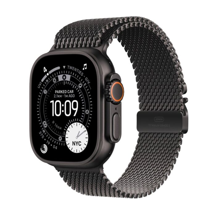 Apple Watch Ultra 3 GPS + Cellular Koperta 49mm z Tytanu w kolorze Czarnym z Bransoletą mediolańską z Tytanu w kolorze Czarnym - S - MF1N4QP/A - zdjęcie 1 z 7