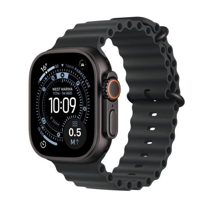 Apple Watch Ultra 3 GPS + Cellular Koperta 49mm z Tytanu w kolorze Czarnym z Paskiem Ocean w kolorze Czarnym – Outlet - MF0J4QP/A/W415 - zdjęcie 1 z 7