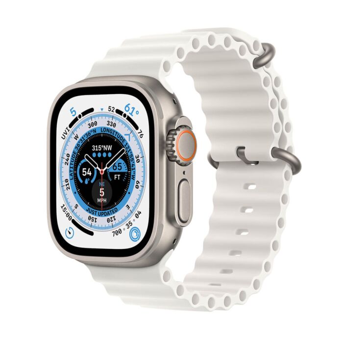 Apple Watch Ultra GPS + Cellular Koperta 49mm z tytanu z Paskiem Ocean w kolorze białym – Outlet - FNHF3J/A/W277 - zdjęcie 1 z 8