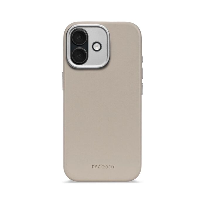 Decoded Leather Backcover Etui skórzane do iPhone 17 kompatybilne z MagSafe - Beżowe - DECOD26IPO17BC1SY - zdjęcie 1 z 5