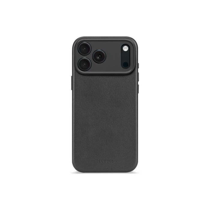 Decoded Leather Backcover Etui skórzane do iPhone 17 Pro kompatybilna z MagSafe - Czarne - DECOD26IPO17PBC1BK - zdjęcie 1 z 7