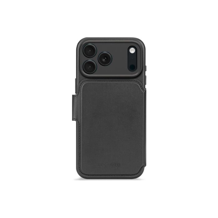 Decoded Leather Detachable Wallet Skórzana obudowa ochronna do iPhone 17 Pro kompatybilna z MagSafe - Czarna - DECOD26IPO17PDW5BK - zdjęcie 1 z 6