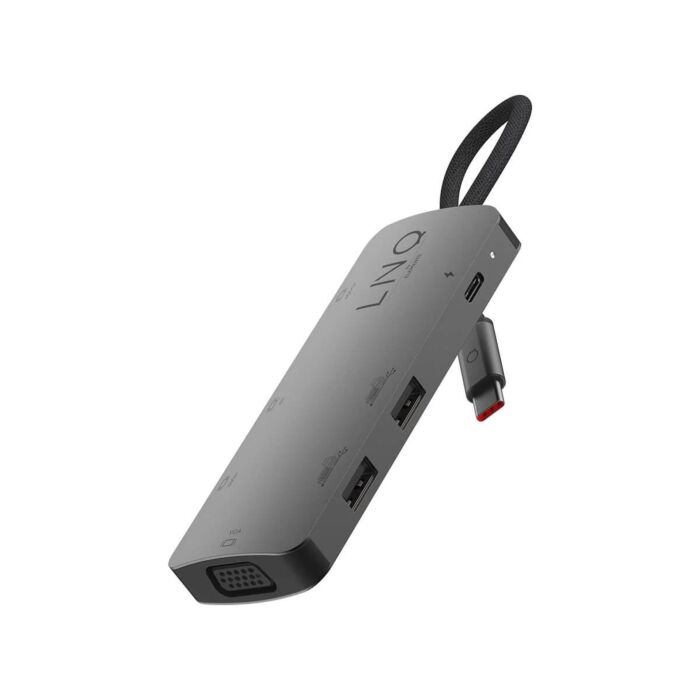 LINQ - Hub 7in1 USB-C HDMI Triple Display MST - Space Gray - LQ48019 - zdjęcie 1 z 7
