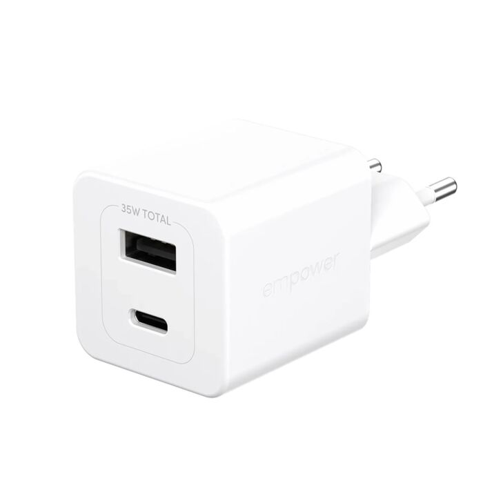 PanzerGlass Empower Turbo Ładowarka sieciowa 35W USB-C / USB-A - Biała - PAN001357 - zdjęcie 1 z 3