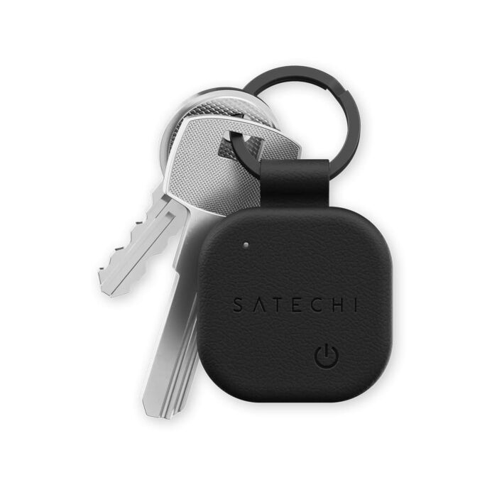 Satechi FindAll Keychain Brelok ze skóry wegańskiej z lokalizatorem kompatybilny z Apple Find My - Czarny - ST-LKCFK - zdjęcie 1 z 4