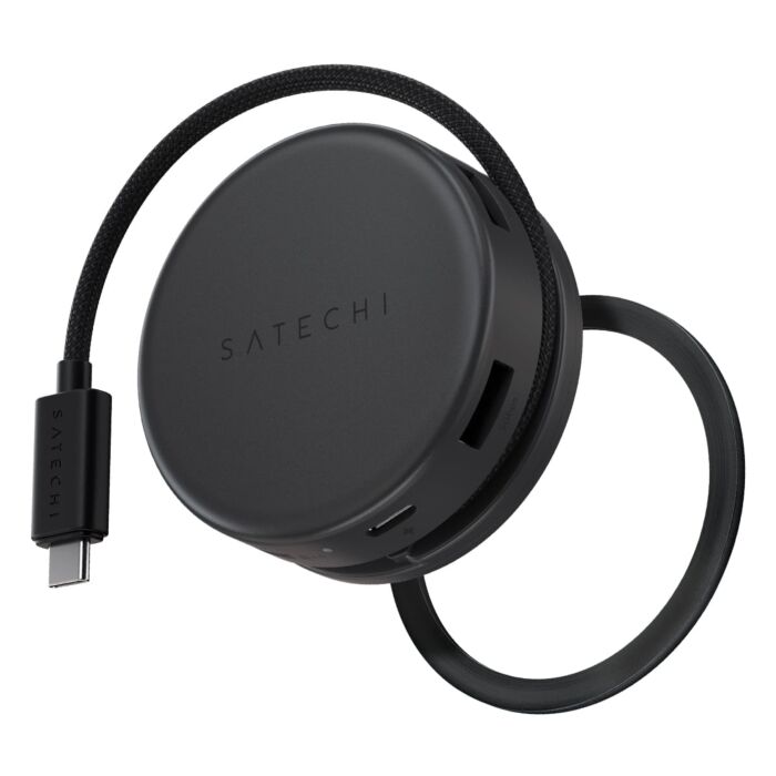 Satechi OntheGo Adapter do urządzeń mobilnych 7w1 (USB-C PD / 2x USB-A / HDMI 4K / Ethernet / czytnik kart micro/SD) - Gwiezdna czerń - ST-POTG7C - zdjęcie 1 z 7
