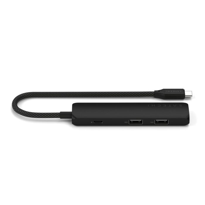 Satechi Slim Multiport Adapter 4K Aluminiowy adapter do urządzeń mobilnych USB-C 4w1 USB-C / 4K HDMI / 2x USB-A - Czarny - ST-P4SK - zdjęcie 1 z 7