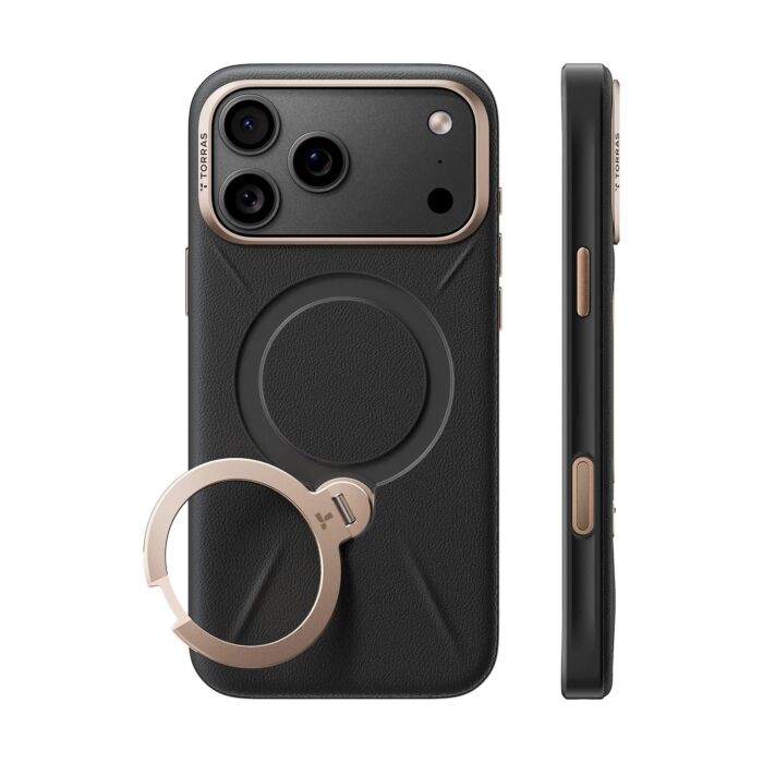 TORRAS Ostand Q3 VegSkin Etui do iPhone 18 Pro Max / 17 Pro Max kompatybilne z MagSafe - Czarne - TORX00RP147M18030 - zdjęcie 1 z 8