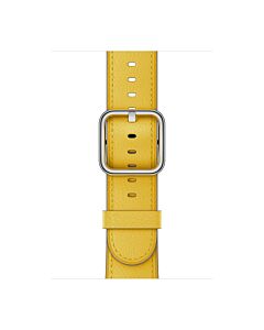 Apple Skórzany pasek z klamrą klasyczną w kolorze słonecznika do koperty 42mm / 44mm / 45mm / 46mm / 49mm - rozmiar M/L