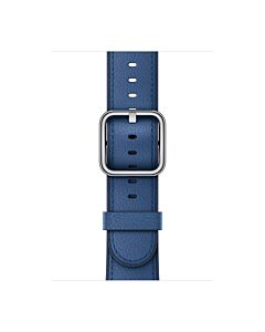 Apple Skórzany pasek z klamrą klasyczną w kolorze szafirowym do koperty 42mm / 44mm / 45mm / 46mm / 49mm - rozmiar M/L