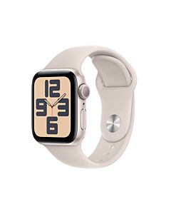 Apple Watch SE 2-gen. GPS Koperta 40mm z Aluminium w kolorze Księżycowej poświaty z Paskiem sportowym w kolorze Księżycowej poświaty - rozmiar M/L