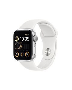 Apple Watch SE 2-gen. GPS Koperta 40mm z Aluminium w kolorze Srebrnym z Paskiem sportowym w kolorze Białym - Outlet