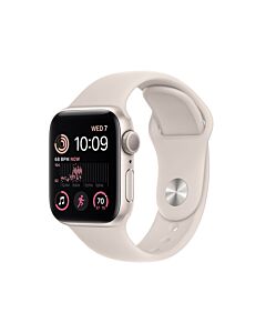 Apple Watch SE GPS Koperta 40mm z Aluminium w kolorze Księżycowej poświaty z Paskiem sportowym w kolorze Księżycowej poświaty