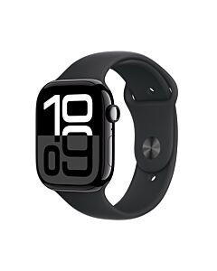 Apple Watch Series 10 GPS + Cellular Koperta 46mm z Aluminium w kolorze Onyksu z Paskiem sportowym w kolorze Czarnym - S/M