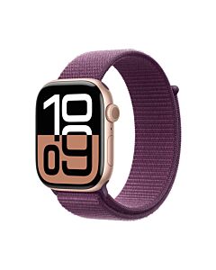 Apple Watch Series 10 GPS + Cellular Koperta 46mm z Aluminium w kolorze Różowego złota z Opaską sportową w kolorze Dojrzałej śliwki