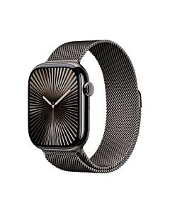 Apple Watch Series 10 GPS + Cellular Koperta 46mm z Tytanu w kolorze Łupku z Bransoletą mediolańską w kolorze Łupku - M/L – Outlet