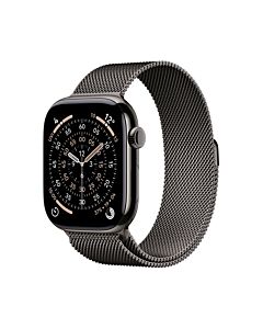 Apple Watch Series 11 GPS + Cellular Koperta 46mm z Tytanu w kolorze Łupku z Bransoletą mediolańską w kolorze łupku - S/M