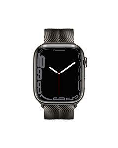 Apple Watch Series 7 45mm GPS + Cellular Koperta ze stali nierdzewnej w kolorze grafitowym z bransoletą mediolańską w kolorze grafitowym - Outlet